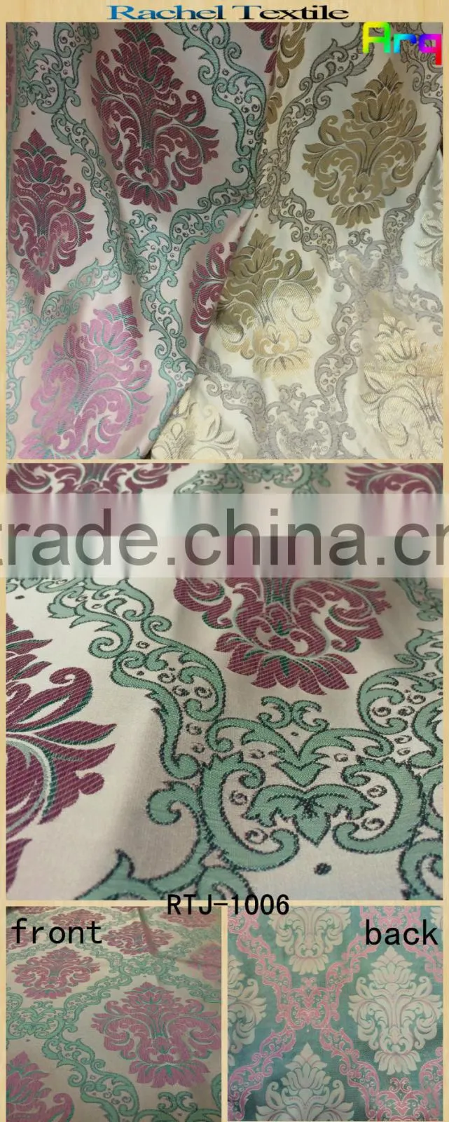 classic pattern, pink light bright color 20-year factory high quality creative soft fabrics for curtain/ sofa/cushion