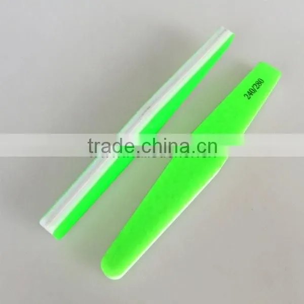 High quality custom neon pink sponge nail polish buffer double sides buffer nail shining file buffer factory