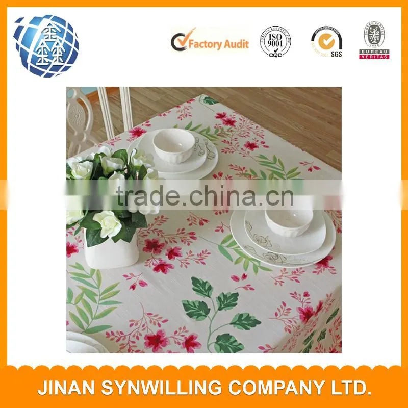 Textile Factory Wholesale 100% Polyester Customized Logo Printed Promotional Table Cloth