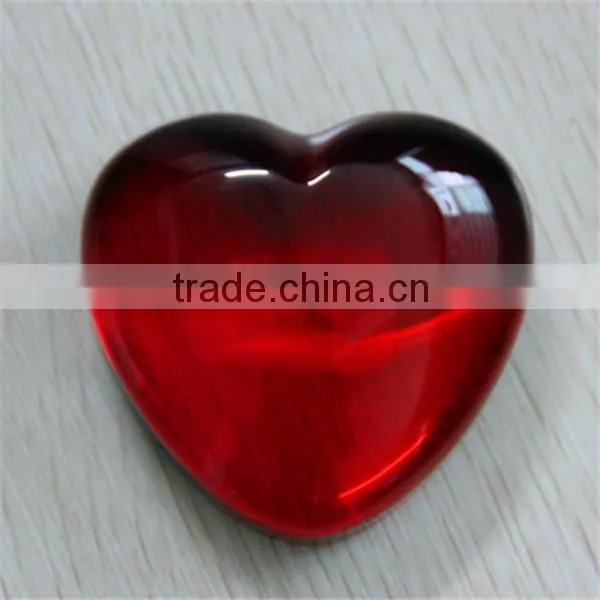 red heart shape crystal for gift