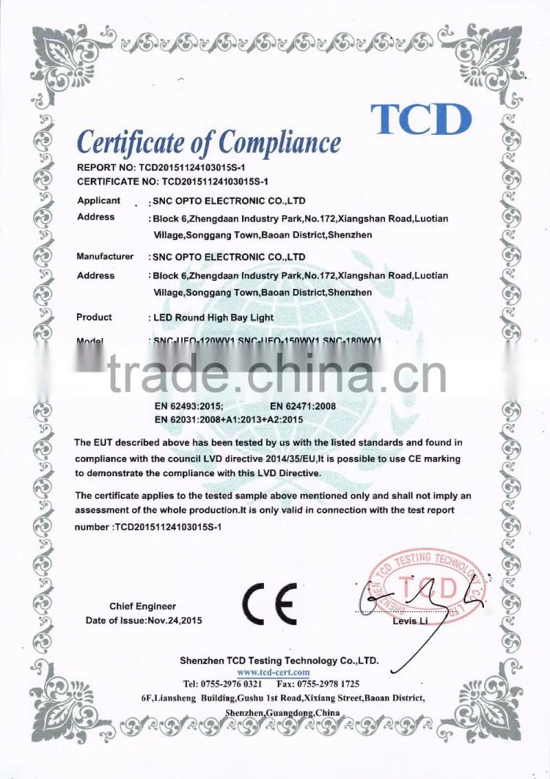 High Bay Lights Item Type and LED Light Source Workshop Highbay led 150W CE/RoHS certificated