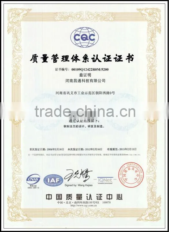 Factory Supply ANSI Standard Carbon Steel Puddle Flange