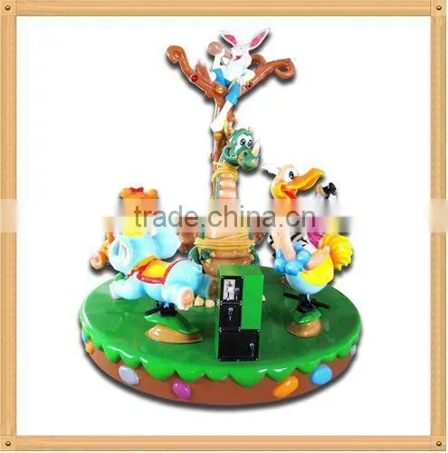 5 Seats Amusement Park Indoor Animal Paradise Mini Carousel