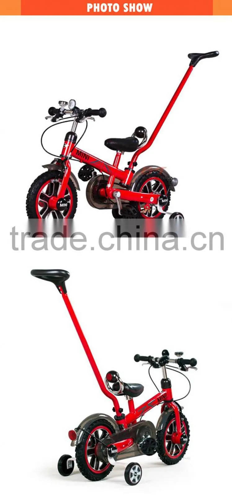 Hot selling kids 12 inch licensed bike with handle for sale