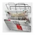 Black newspaper metal racks