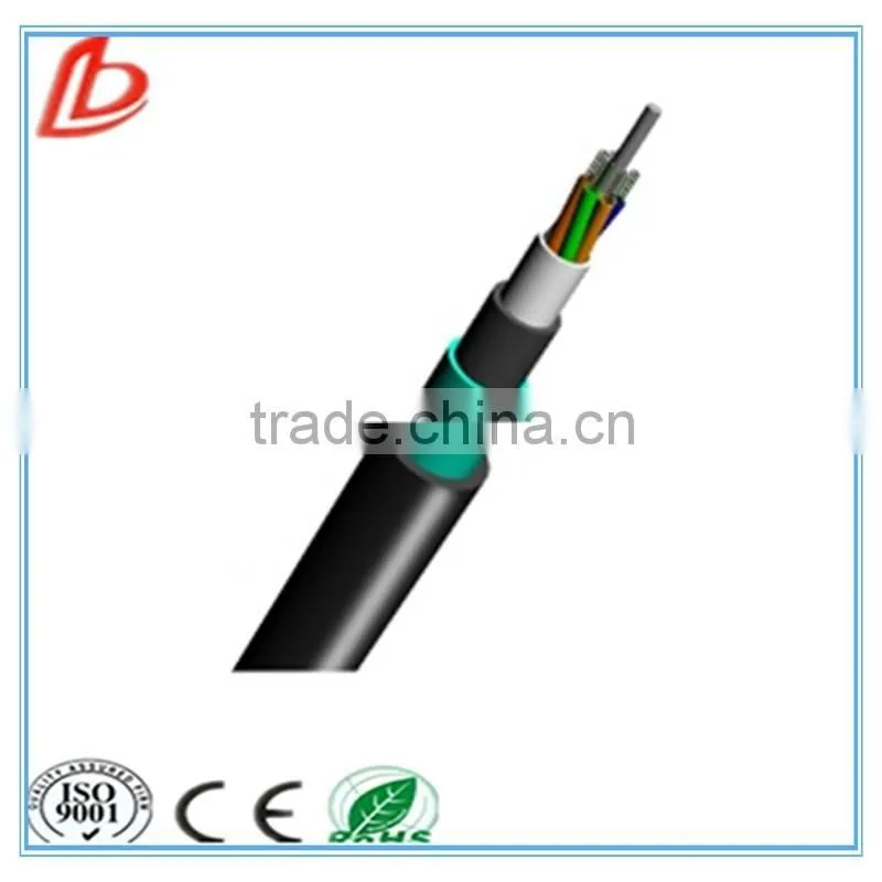 8 core Non-metallic Strength Member armored Cable, GYFTA53 fiber optic cable