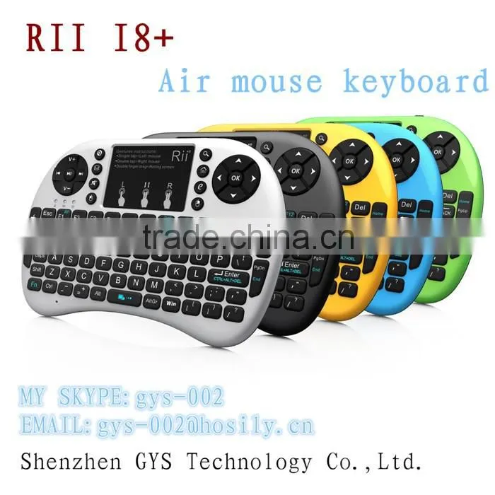 AIRMOUSE Rii i8+ 2.4G Wireless Mini Keyboard for ANDROID tv BOX with touchpad Airmouse