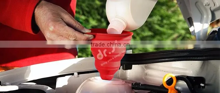 Outdoor Camping Travel Folding Design Portable Silicone Funnel