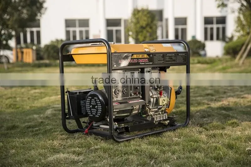 NIMBUS 2015 New Portable Single Phase 10HP Diesel Engine Powered Open-type Diesel 5KW Generator for sale