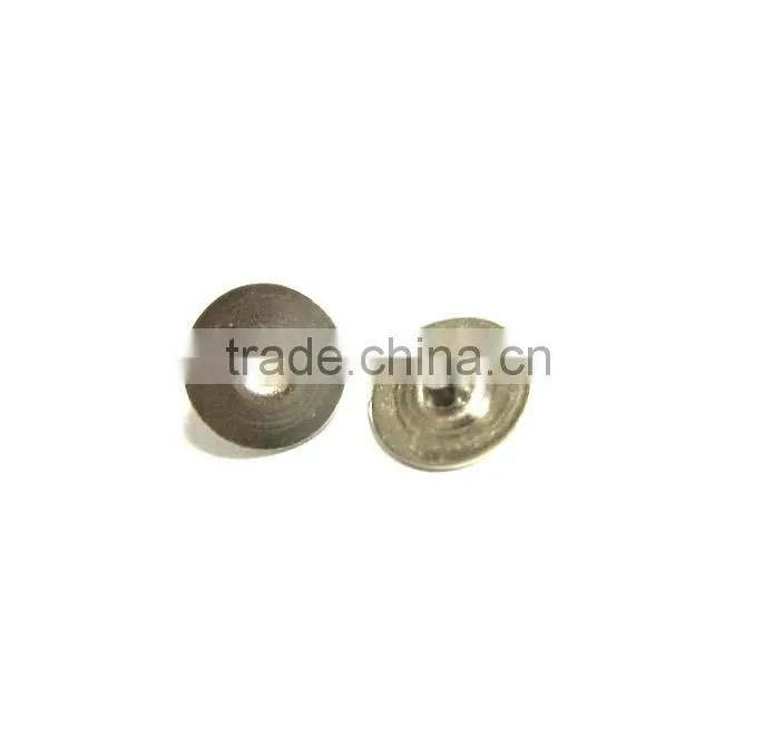 customized brass flat head semi tubular rivets