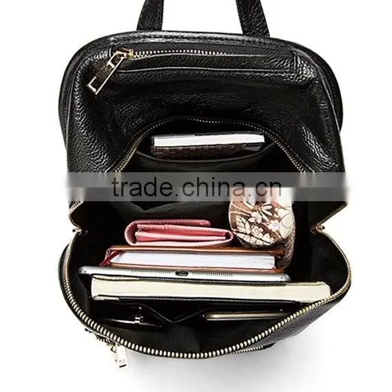Women Genuine Cow Leather Daily Casual Backpack Handbag