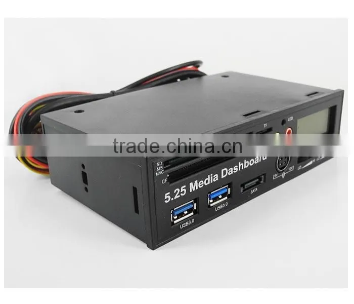 PCIe to USB 3.0 HUB USB2.0 All-in-one Card Reader 5.25 Media Dashboard pannel