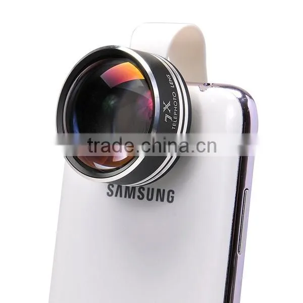 Zoom Lens 7x Telephoto Lens with Arc Clip telephoto zoom lens for Samsung galaxy S4
