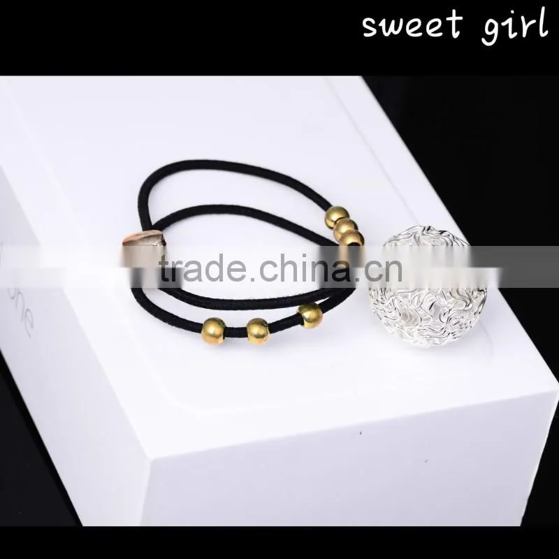 Popular elastic hair bands ties ponytail hair holder hair rope round shape F20