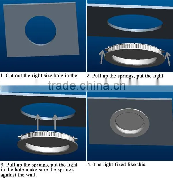 super slim 160mm cut out 12w LED Round Panel Light office with PC fireprof material for innovative lighting