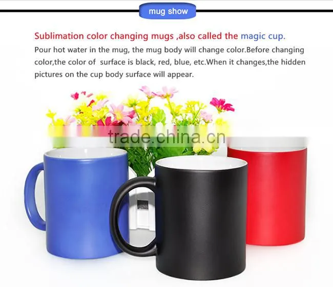 Sunmeta factory cheap ceramic 11oz wholesale cups to sublimation magic mug(SKB-05)