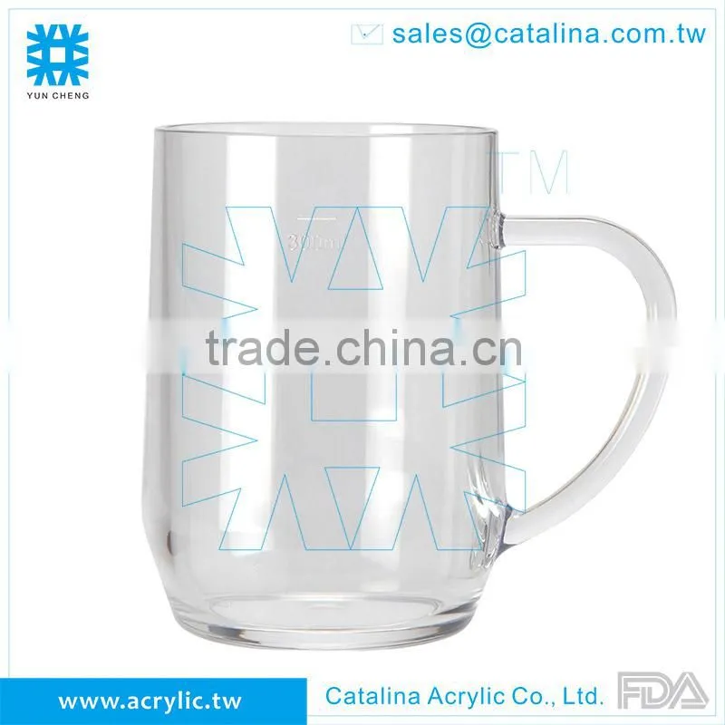 Simple Clear Acrylic 300ml Beer Mug