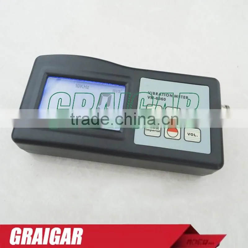 VM-6360 Digital Vibration Meter Tester Vibrometer with CD Software and RS232 Cable Fast Shipping