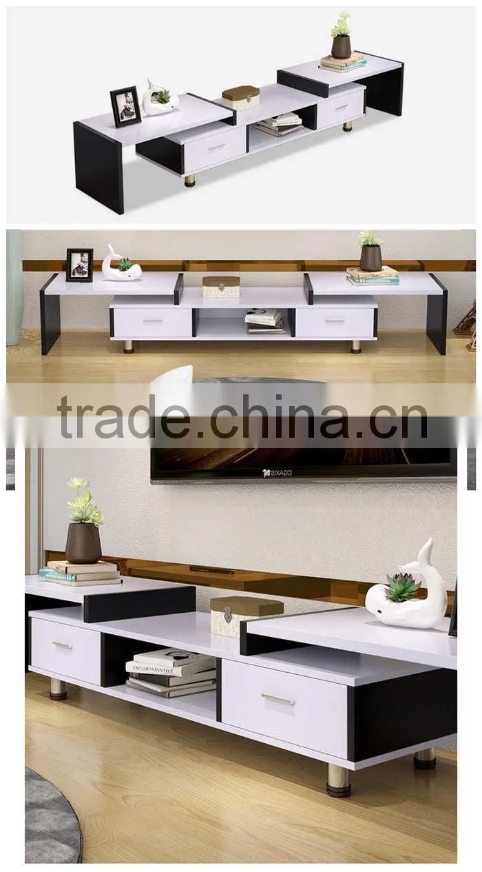 White and black modern tv stand