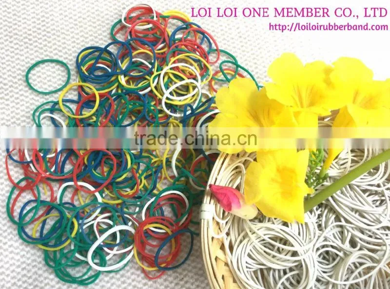 European top selling DIY small elastic Loom rubber bands - Fashion rubber band newest design colorful