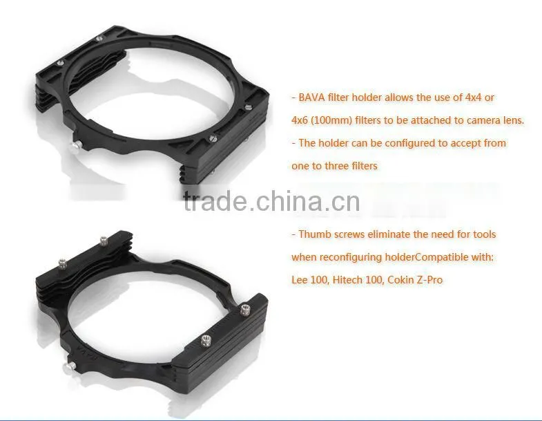 Hottest selling BAVA 100mm gnd filters holder system for lee/cokin/Singh-Ray filter