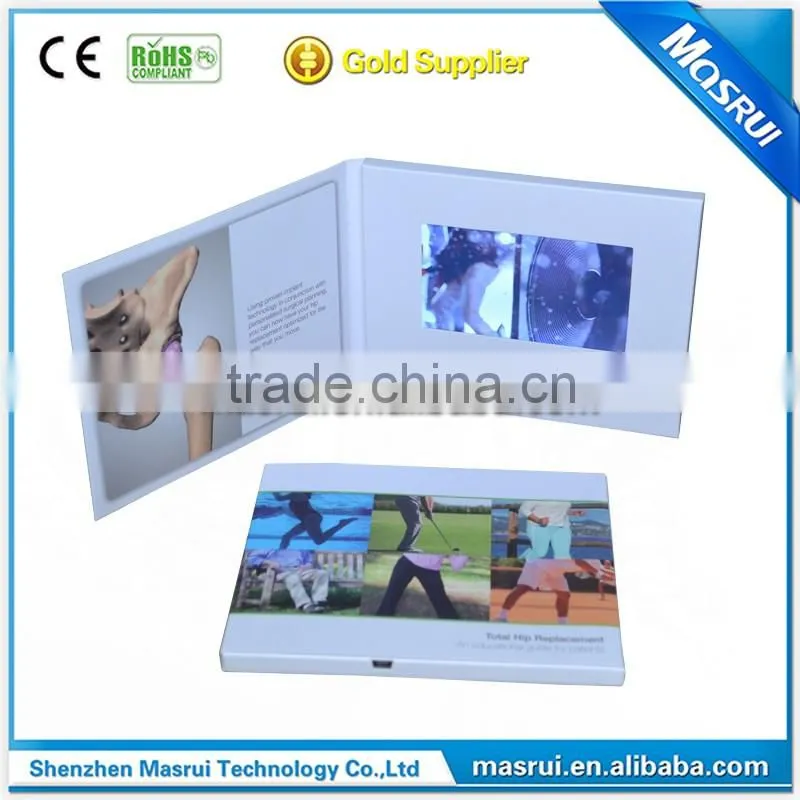 2016 Best business gift 4.3 inch video brochure module with motion sensor