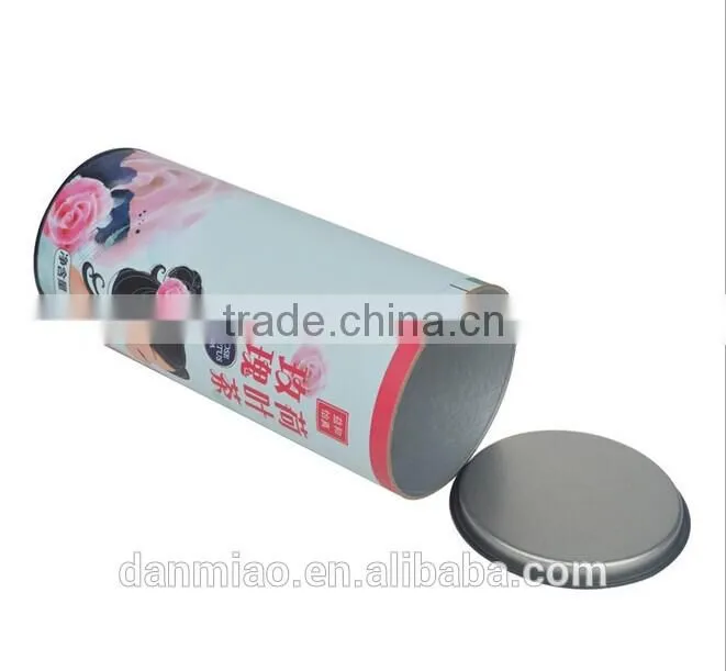 Luxury red round perfume bottle box perfume paper tube with lid