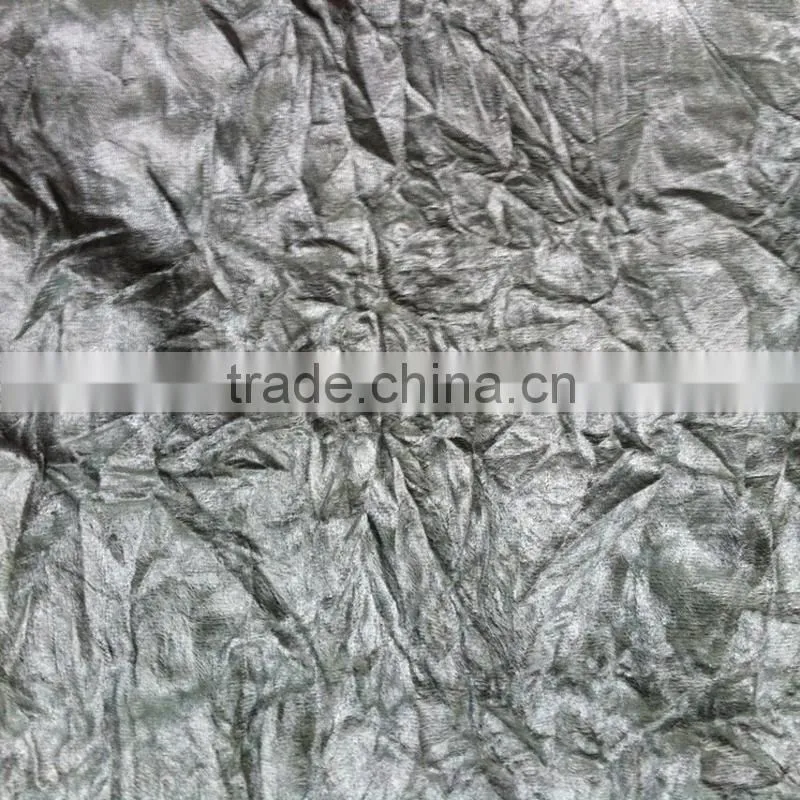 100% polyester cheap crinkle fabric for home textile