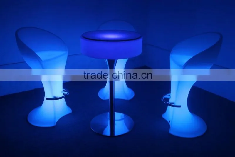 Light remote waterproof Led Bar Chair Bar Stool High Chair/Led Illuminated Furniture