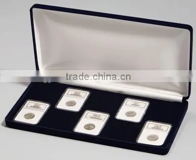 Coin Display Cases with Black Leatherette