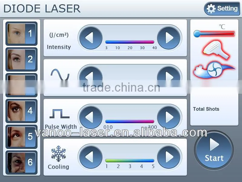 vertical 808nm diode laser hair removal machine