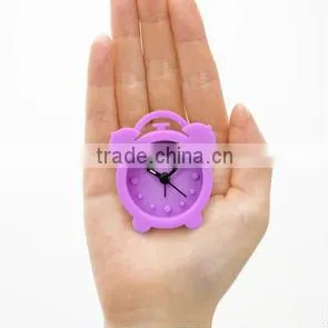 promotional item mini gift clocks protalbe Retro Silicone pillow alarm clock