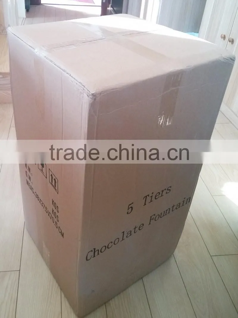 industrial 110/220V 5 tiers high large hotel party chocolate fountain for carnival
