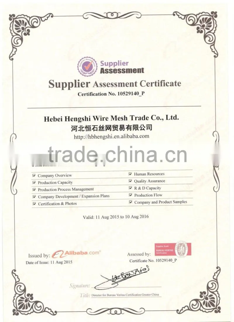Galvanized Woven square wire mesh for construction use