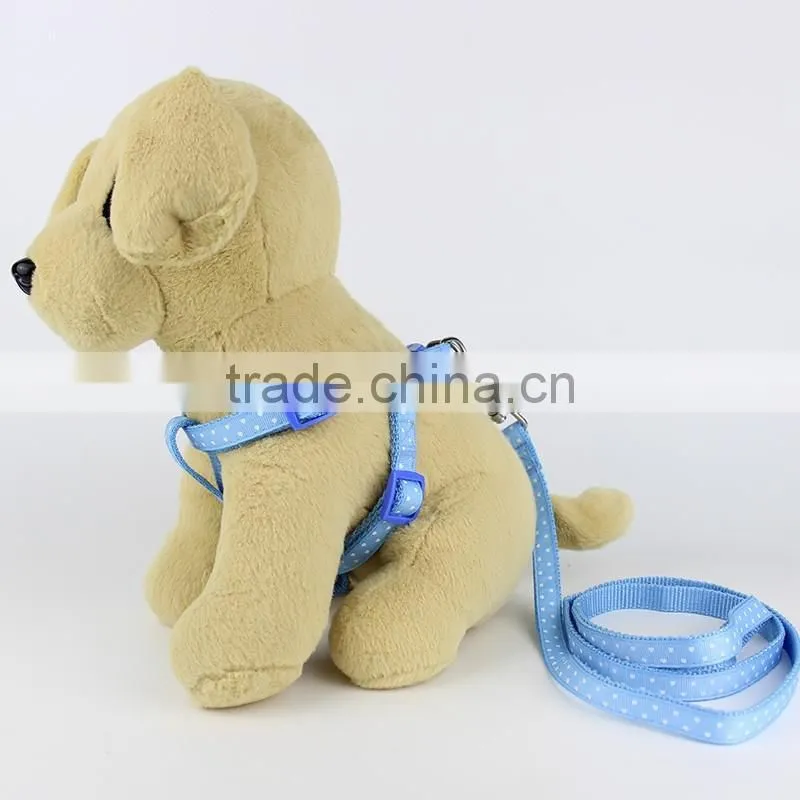 Best quality black&white color dog harness and leash