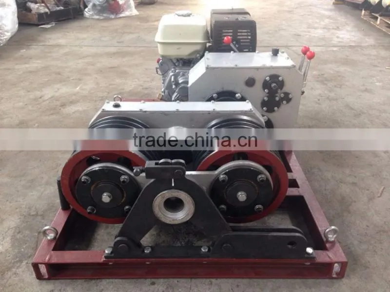 Double Capstan 5T Cable Pulling Winch With Gasoline Engine