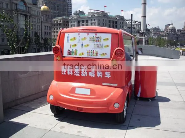 48V4.2KW 2 seats electric mobile street food vending cart beverage vending cart for sale