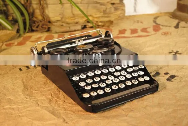 Antique iron typewriter model crafts with paint