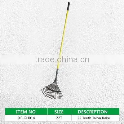 4 prongs spring garden digging fork with fiberglass handle