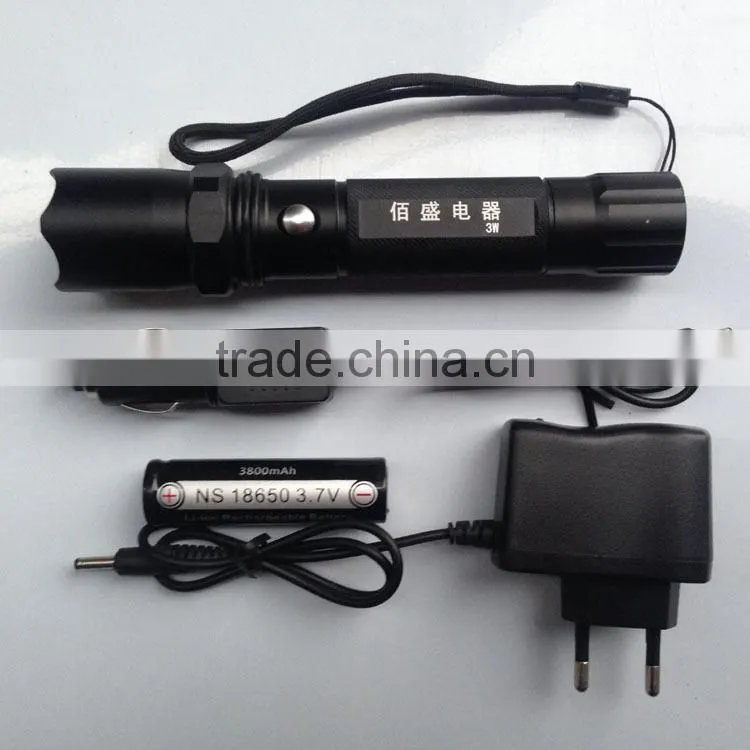 High quality 3W rechargeable LED flashlight tactical flashlight led torches