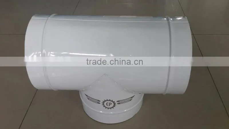 Galvanized Steel T Tee 3 - Way Tube Duct Fitting Connector for Indoor Gardening Greenhouse Air Ventilation system