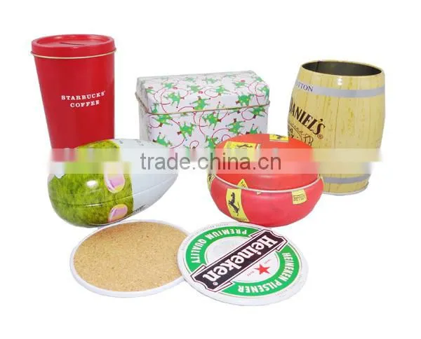 factory sale custom fashionable round food storage tin