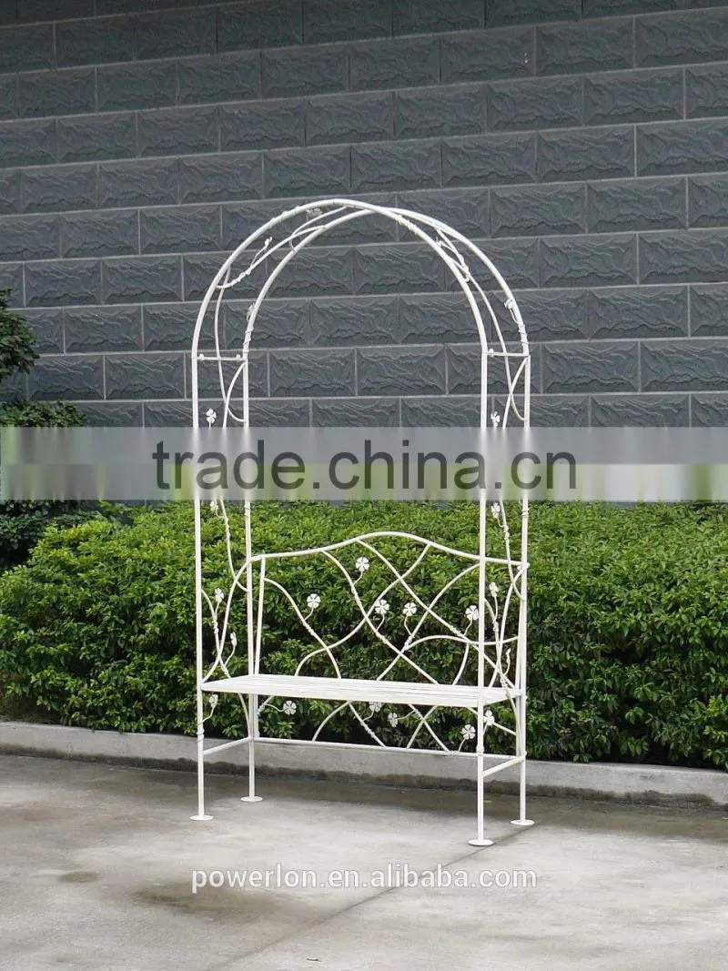 Elegant metal wedding arch romantic style antirust powder coating surface outdoor use