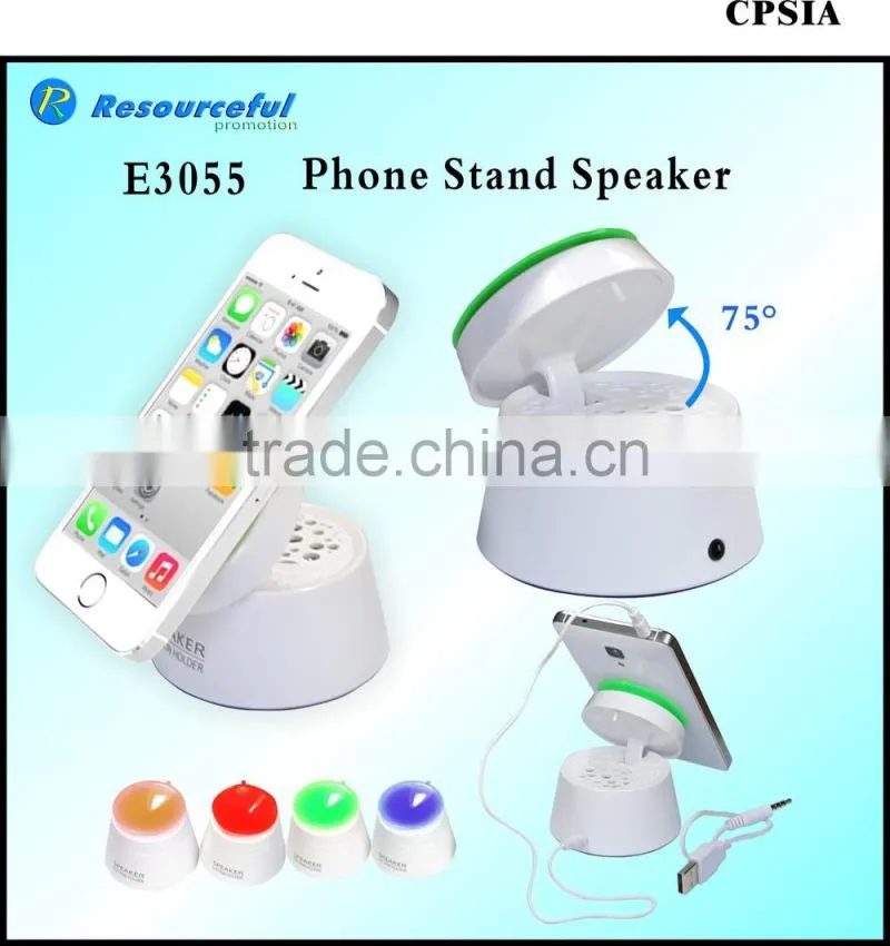 Newest ! silicone collapsible mini speaker with mobile stand