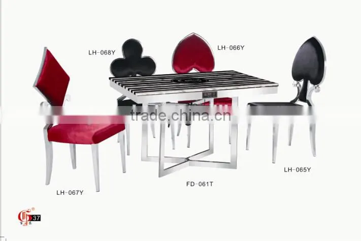 Diamond stainless steel dining chair