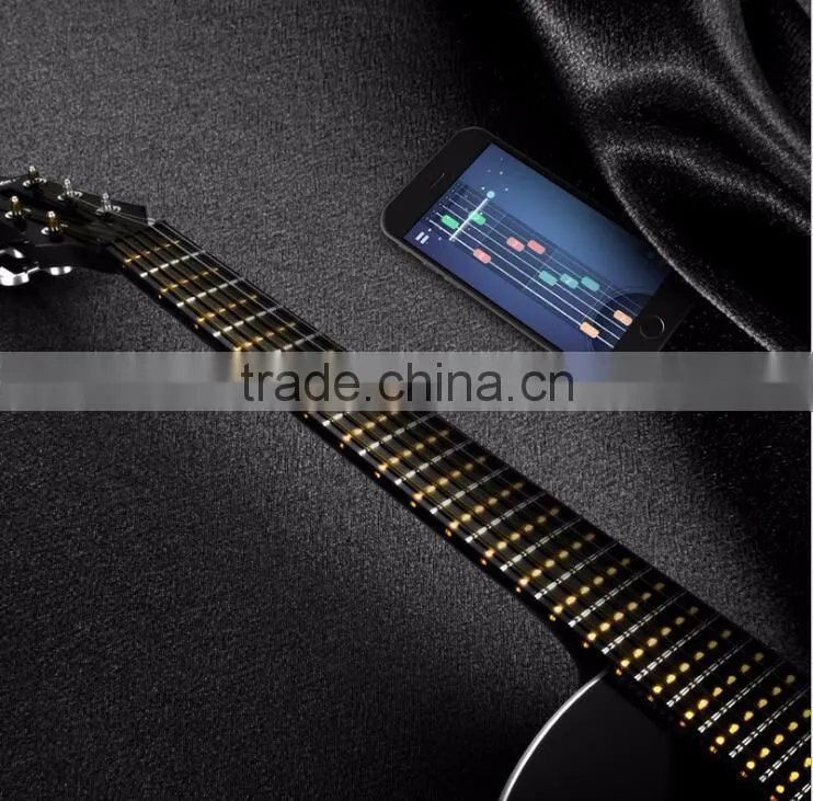 High Quality Smart Guitar For Beginner, Educational Teaching Guitar With Flashlight Mobile APP Game Instrument Fun Guitar