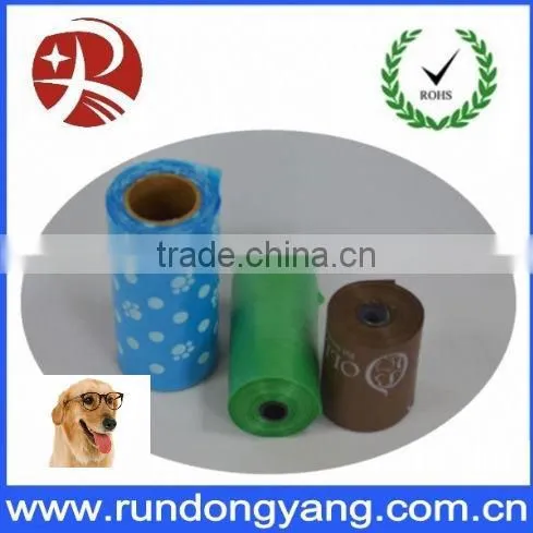 high quality HDPE biodegradable plastic doggy poop bags