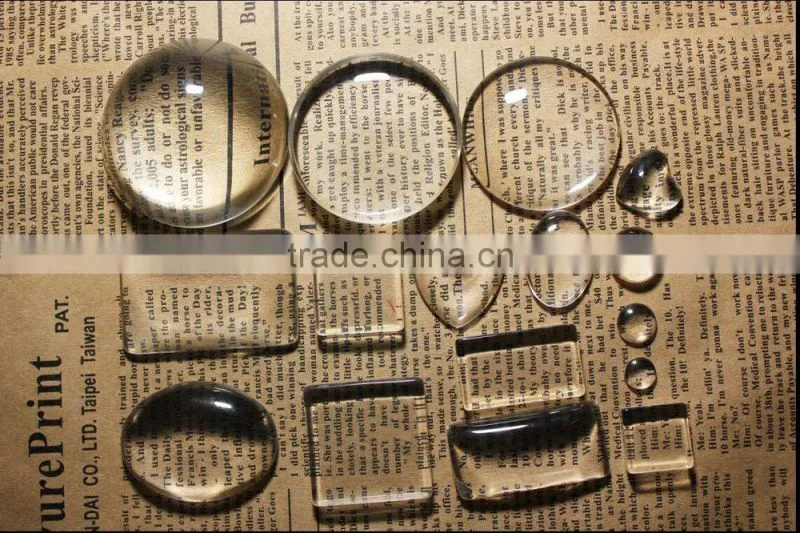 Loose Cabochons!!! Round Flatback Transparent Clear Glass Cabochons Beads