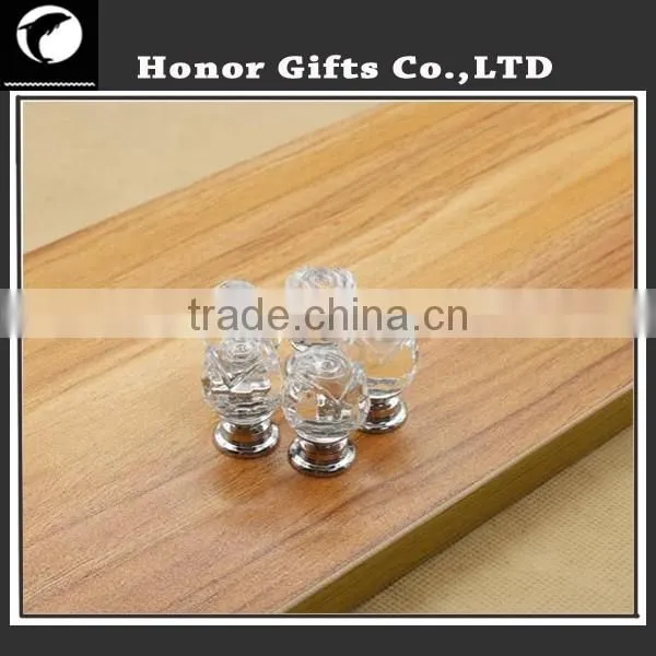 Diamond Shape Crystal Glass Pull Handle Cupboard Cabinet Drawer Door Furniture Knobs