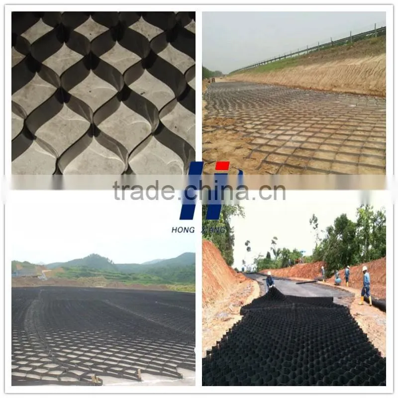 Smooth Perforated Green Yellow White Black HDPE Plastic Geocell